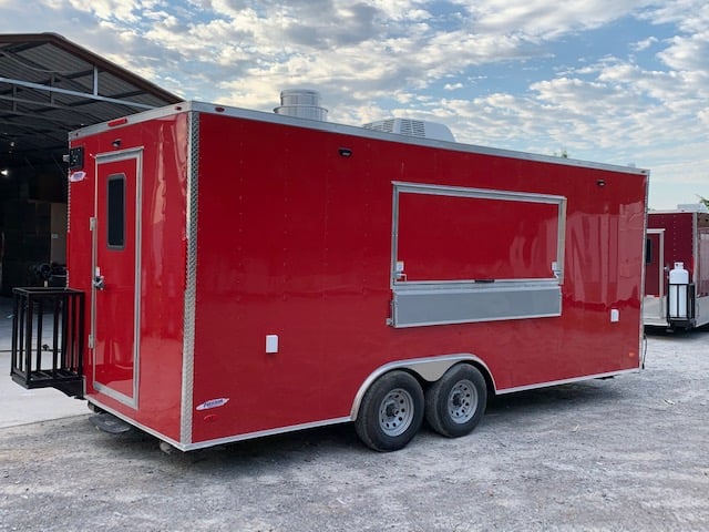 8.5 x 20 Victory Red Food Vending Concession Trailer