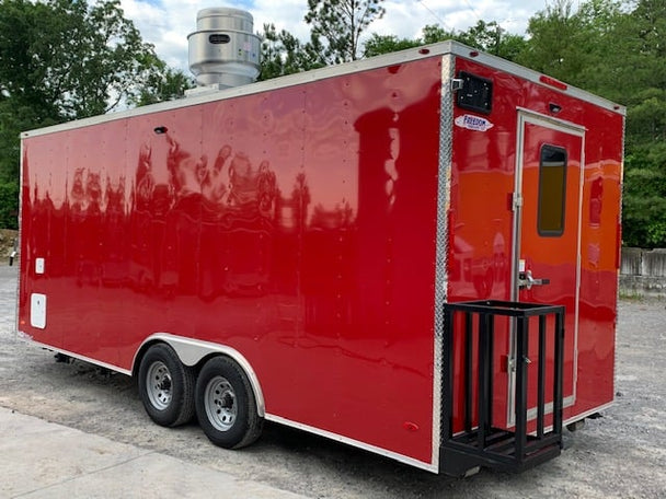 8.5 x 20 Victory Red Food Vending Concession Trailer