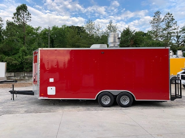 8.5 x 20 Victory Red Food Vending Concession Trailer