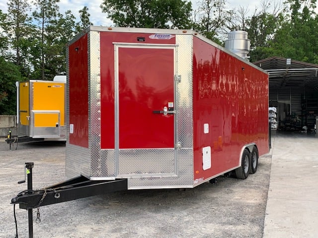 8.5 x 20 Victory Red Food Vending Concession Trailer