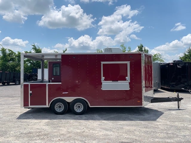 8.5 x 18 Brandy Wine Porch Style Concession Food Trailer