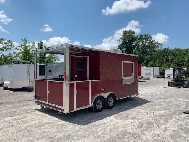 8.5 x 18 Brandy Wine Porch Style Concession Food Trailer