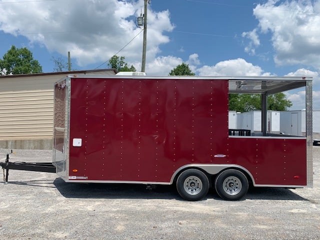 8.5 x 18 Brandy Wine Porch Style Concession Food Trailer