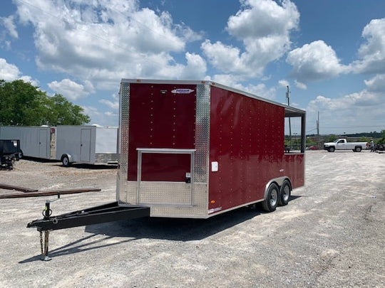 8.5 x 18 Brandy Wine Porch Style Concession Food Trailer