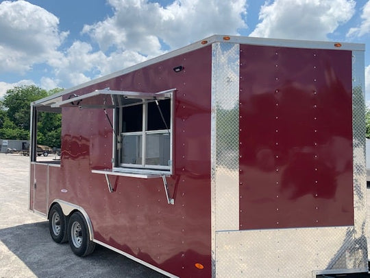 8.5 x 18 Brandy Wine Porch Style Concession Food Trailer