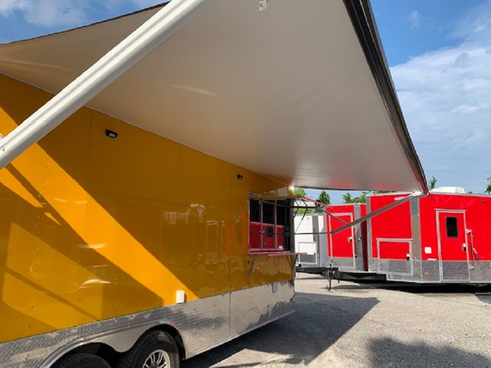 8.5 x 24 Penske Yellow Food Trailer w Restroom and Appliances