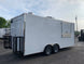 8.5' x 20' White V-Nose Food Concession Trailer