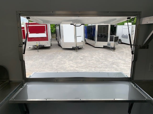 8.5 x 20 White V-Nose Concession Food Trailer