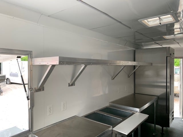 8.5 x 20 White V-Nose Concession Food Trailer