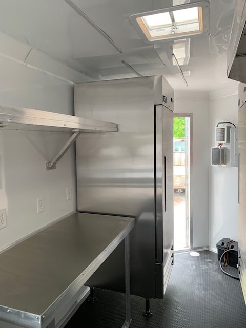 8.5 x 20 White V-Nose Concession Food Trailer