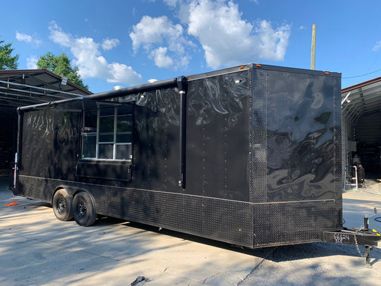 8.5 x 25 Black Out Concession Food Trailer