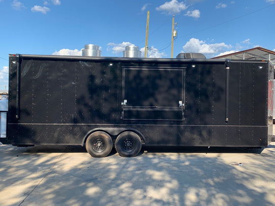 8.5 x 25 Black Out Concession Food Trailer