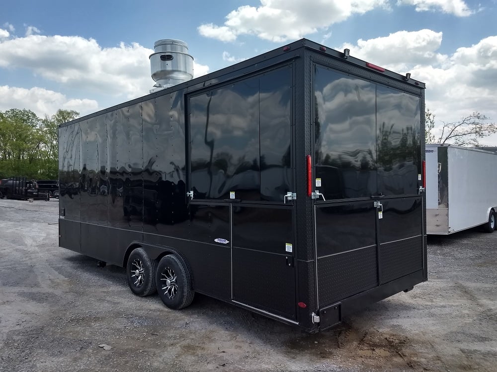 8.5' x 22' Black Out Concession Food Trailer With Appliances