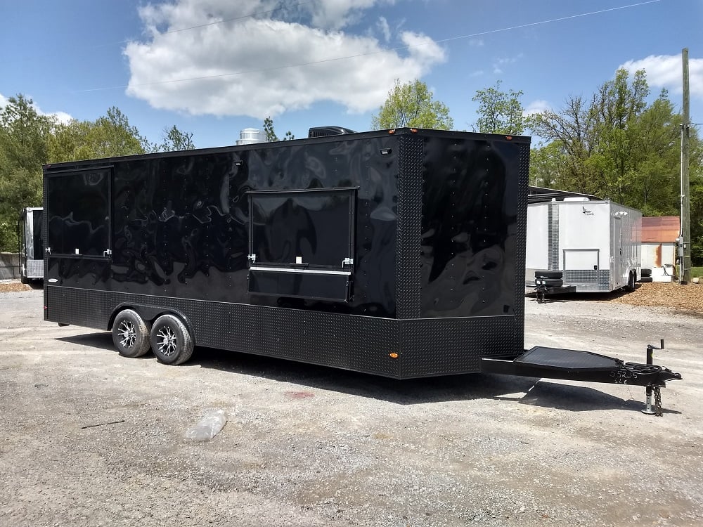 8.5' x 22' Black Out Concession Food Trailer With Appliances