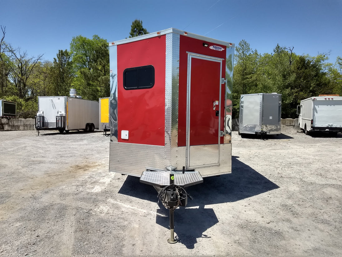 8.5' x 24' Red Concession Food Trailer With Appliances