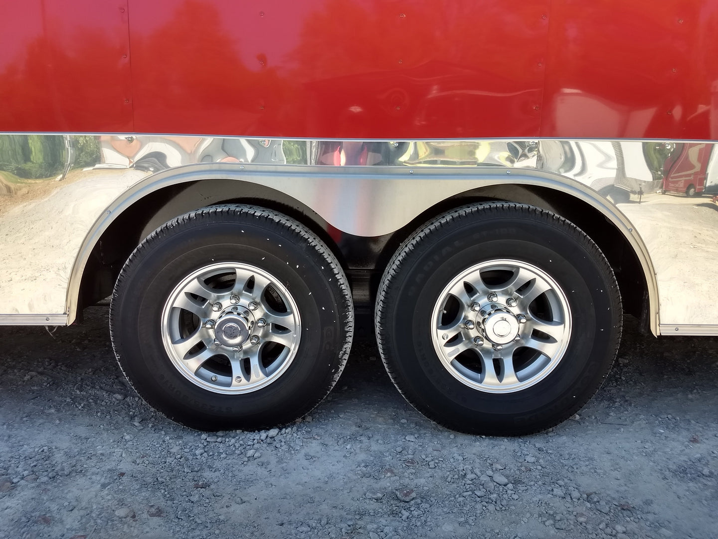 8.5' x 24' Red Concession Food Trailer With Appliances