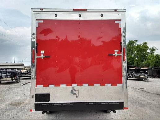 Enclosed Trailer 8.5' X 30' Red and White Custom Event Storage - SLE Equipment - 6