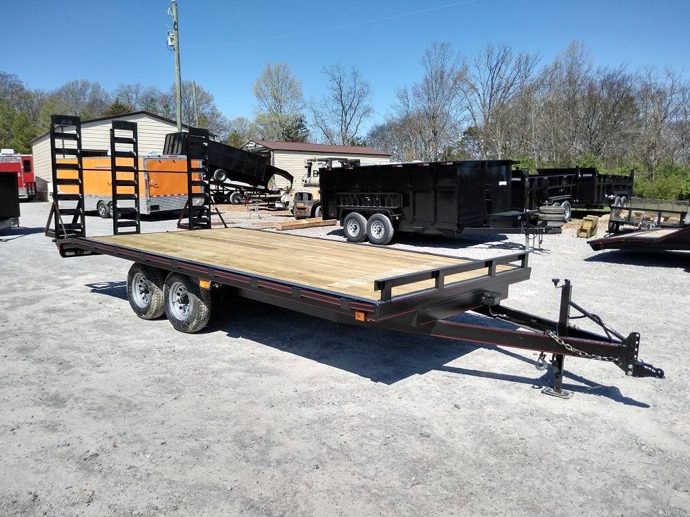 Utility Trailer 8.5' X 18' Deck Over With Three Ramps