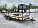 Utility Trailer 6.4' X 18' Tandem Dovetail With Cage