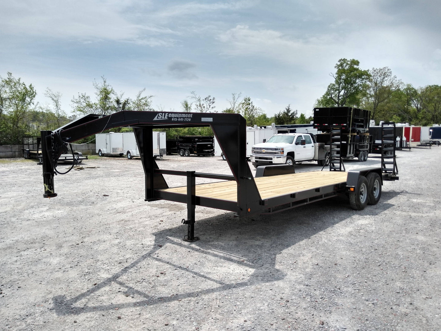 Equipment Utility Trailer 7' X 24' Dovetail Gooseneck 1