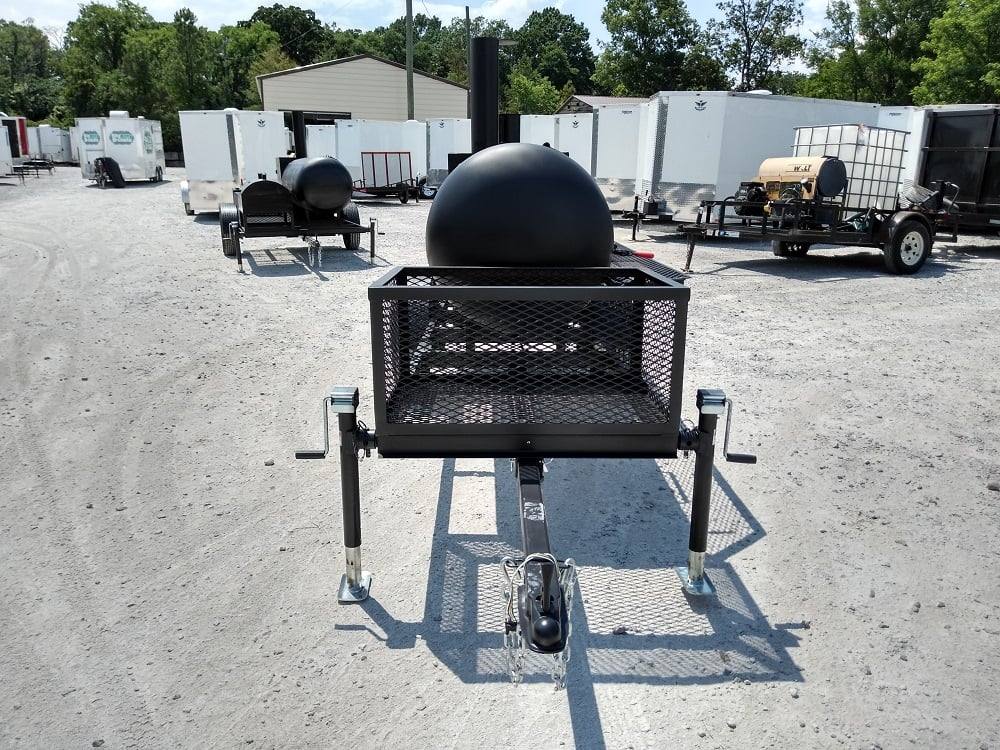 Smoker Trailer 14FT Reverse Flow Wood Cage BBQ Cooker