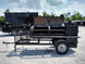 Smoker Trailer 14FT Reverse Flow Wood Cage BBQ Cooker