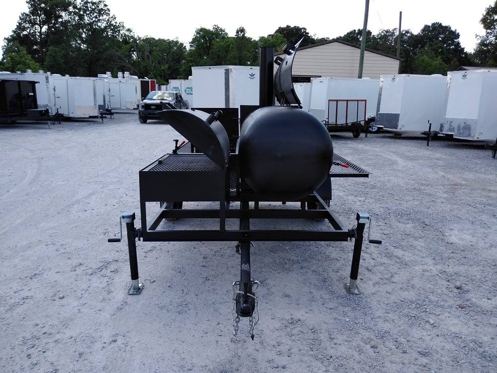 Smoker Trailer 12FT Reverse Flow Wood Cage BBQ Cooker