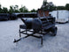 Smoker Trailer 12FT Reverse Flow Wood Cage BBQ Cooker