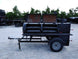 Smoker Trailer 12FT Reverse Flow Wood Cage BBQ Cooker