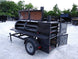 Smoker Trailer 12FT Reverse Flow Wood Cage BBQ Cooker