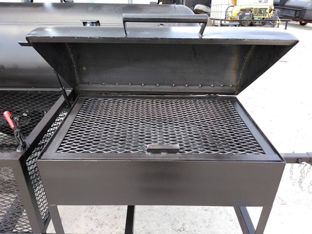 Smoker Trailer 12FT Reverse Flow Wood Cage BBQ Cooker