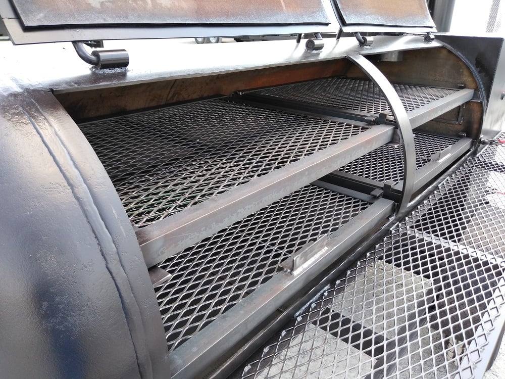Smoker Trailer 12FT Reverse Flow Wood Cage BBQ Cooker