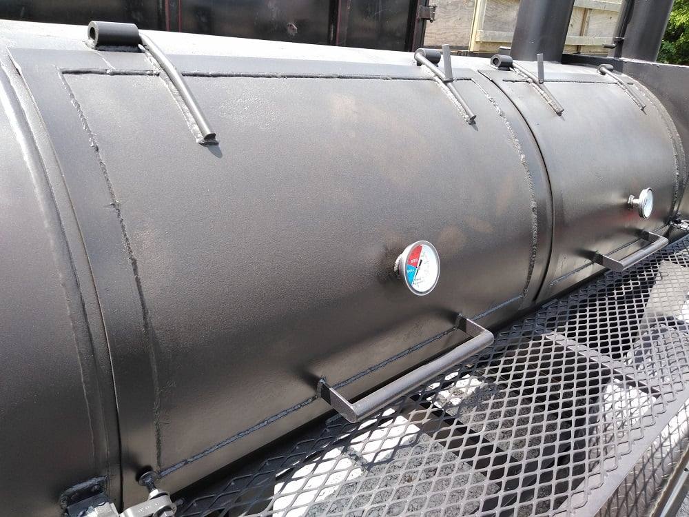 Smoker Trailer 14FT Reverse Flow Wood Cage BBQ Cooker