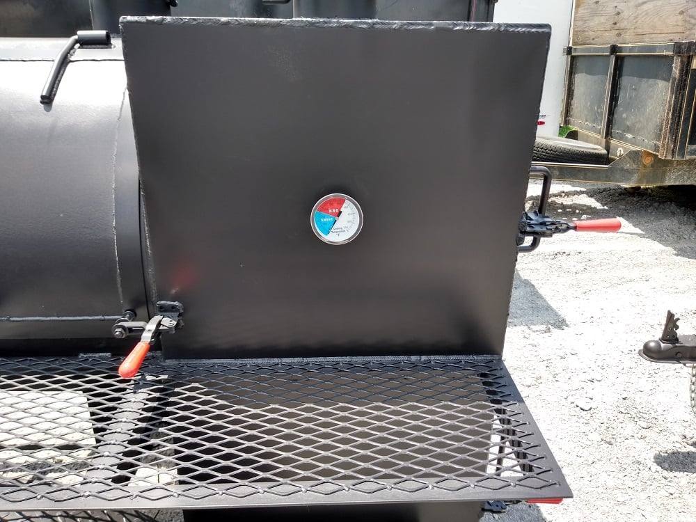 Smoker Trailer 12FT Reverse Flow Wood Cage BBQ Cooker