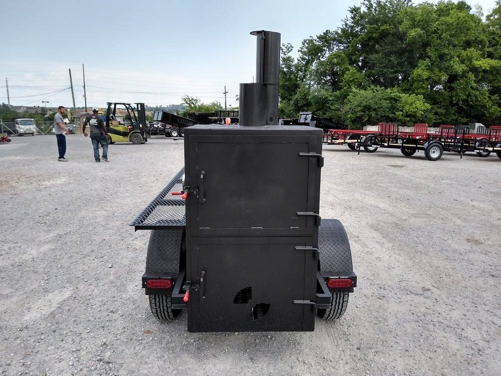 Smoker Trailer 14FT Wood Cage Reverse Flow BBQ Cooker
