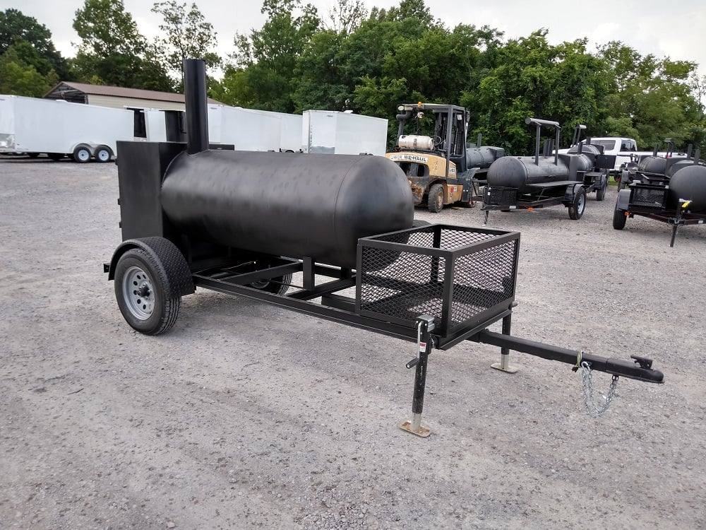 Smoker Trailer 14FT Wood Cage Reverse Flow BBQ Cooker
