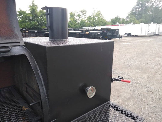 Smoker Trailer 14FT Wood Cage Reverse Flow BBQ Cooker