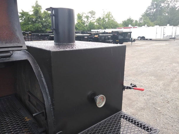 Smoker Trailer 14FT Wood Cage Reverse Flow BBQ Cooker