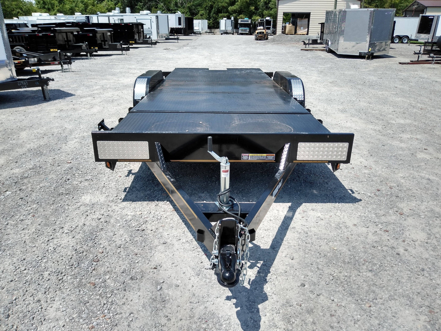 Equipment Trailer 6.4' X 20' Split Deck Tilt Bed Car Hauler