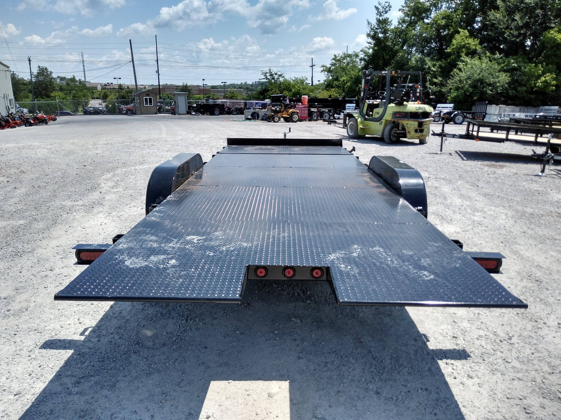 Equipment Trailer 6.4' X 20' Split Deck Tilt Bed Car Hauler