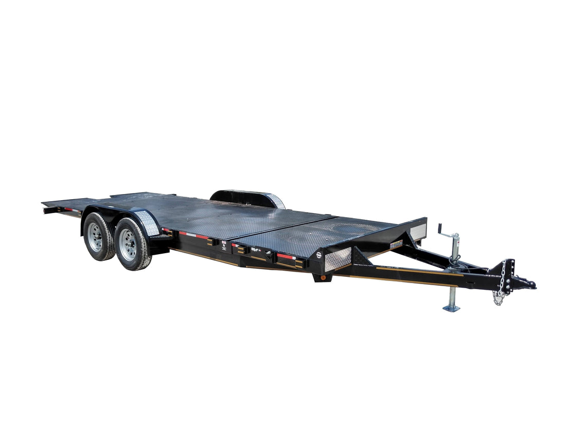 Equipment Trailer 6.4' X 20' Split Deck Tilt Bed Car Hauler