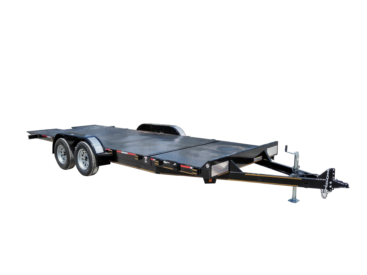 Equipment Trailer 6.4' X 20' Split Deck Tilt Bed Car Hauler