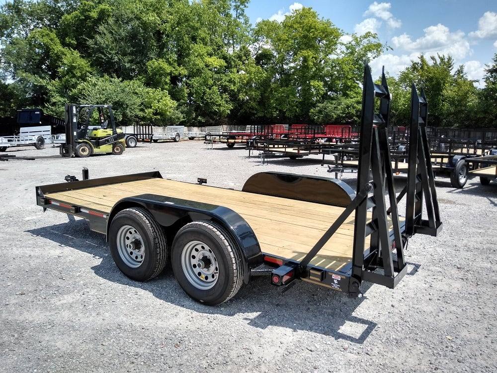 Equipment Trailer 7' X 14' Straight Deck With Drop Ramps