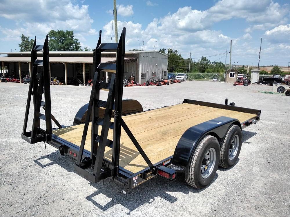 Equipment Trailer 7' X 14' Straight Deck With Drop Ramps