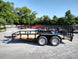 6.4' X 14' Tandem Axle Dove Tail Utility Trailer With Gate & Fenders