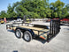 6.4' X 14' Tandem Axle Dove Tail Utility Trailer With Gate & Fenders