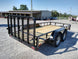 6.4' X 14' Tandem Axle Dove Tail Utility Trailer With Gate & Fenders