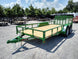 Utility Trailer Green 6.4' X 16' Dovetail Tandem Axle With Gate