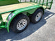 Utility Trailer Green 6.4' X 16' Dovetail Tandem Axle With Gate
