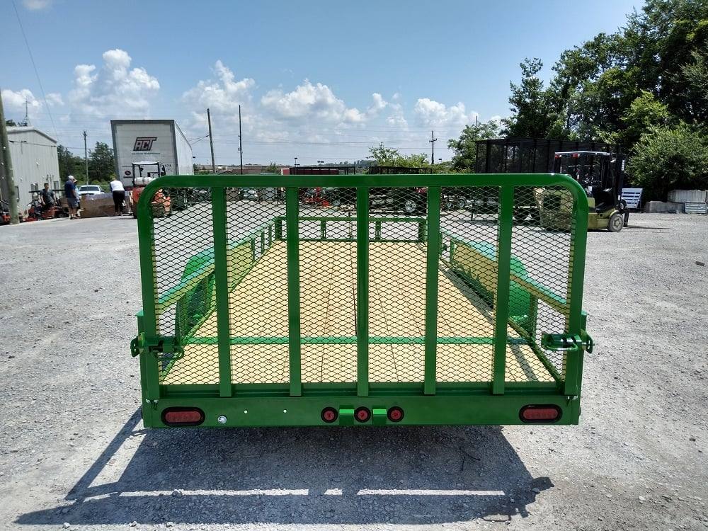 Utility Trailer Green 6.4' X 16' Dovetail Tandem Axle With Gate